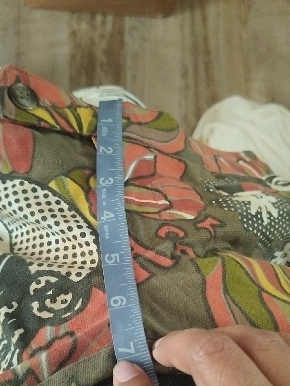 Zara Floral Graphic Flared Pants - Red, Brown & White - Picture 6 of 6